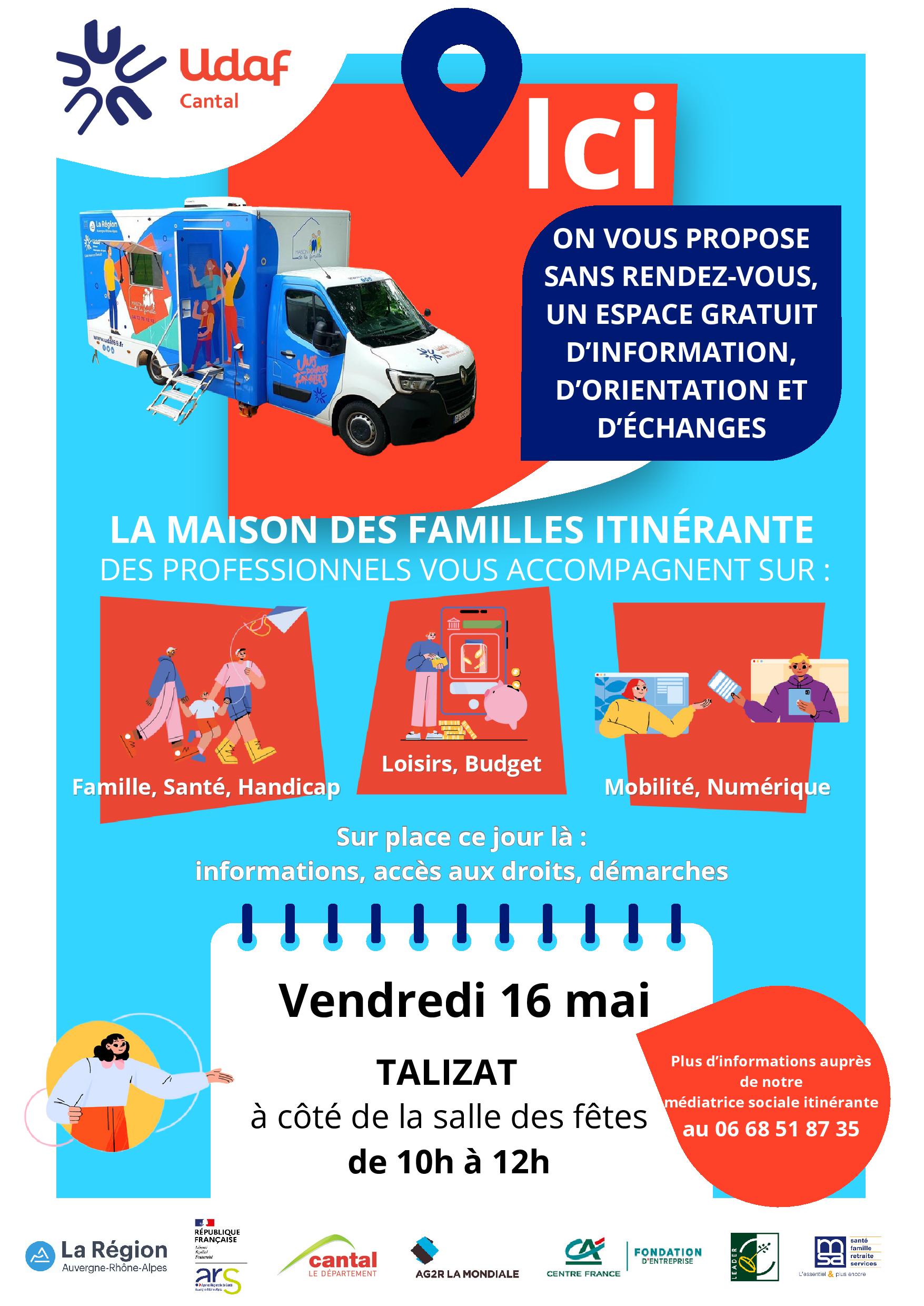 Bus de la maison des familles itinérante