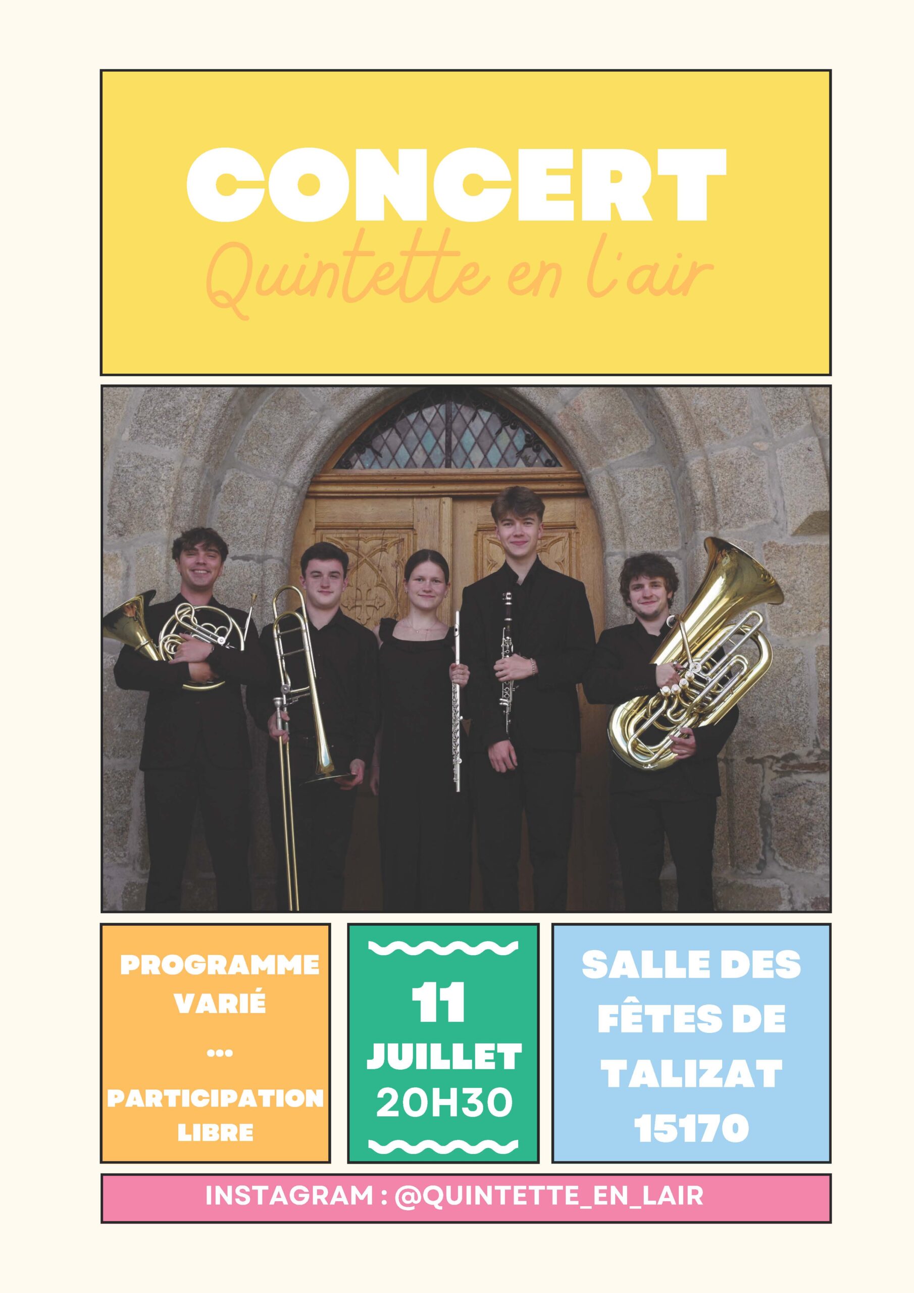 Concert Quintette en l'air